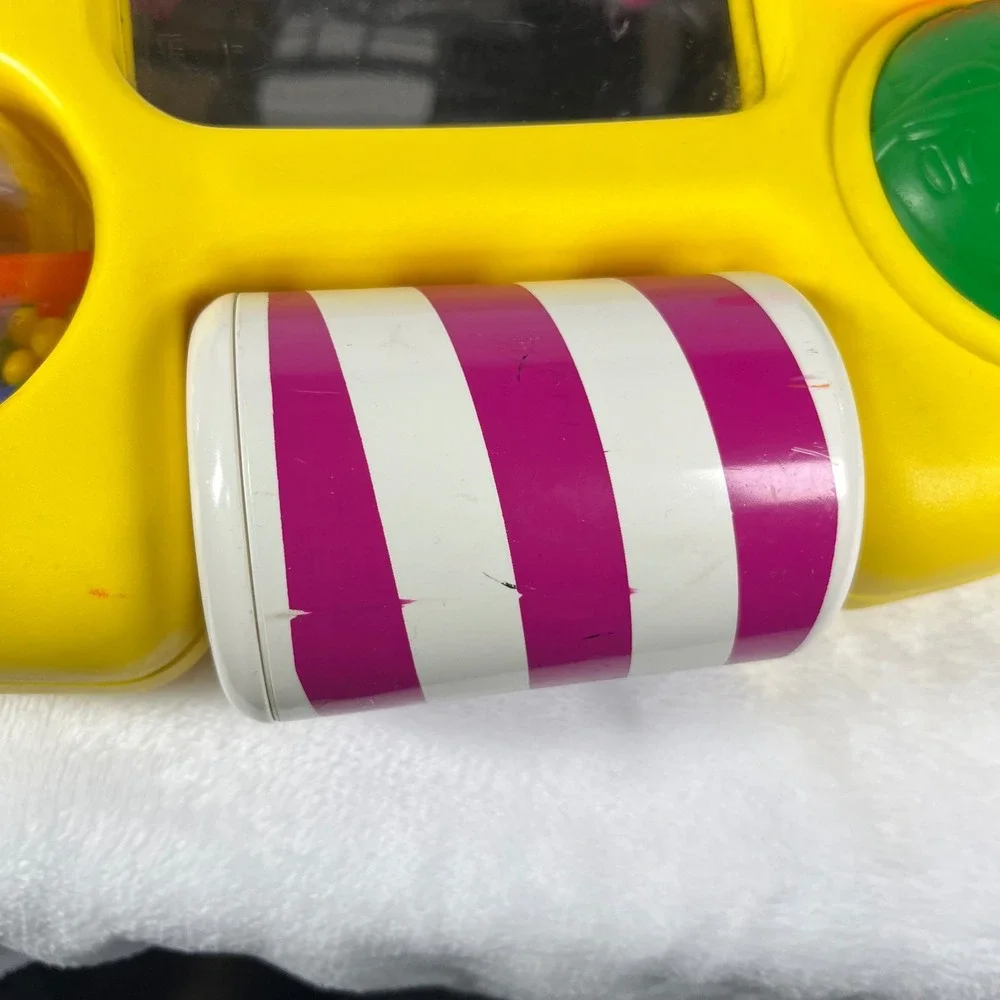 Little Tikes Vintage Baby Activity Center Crib Toy Yellow Mirror‎ Rattle 1525-01